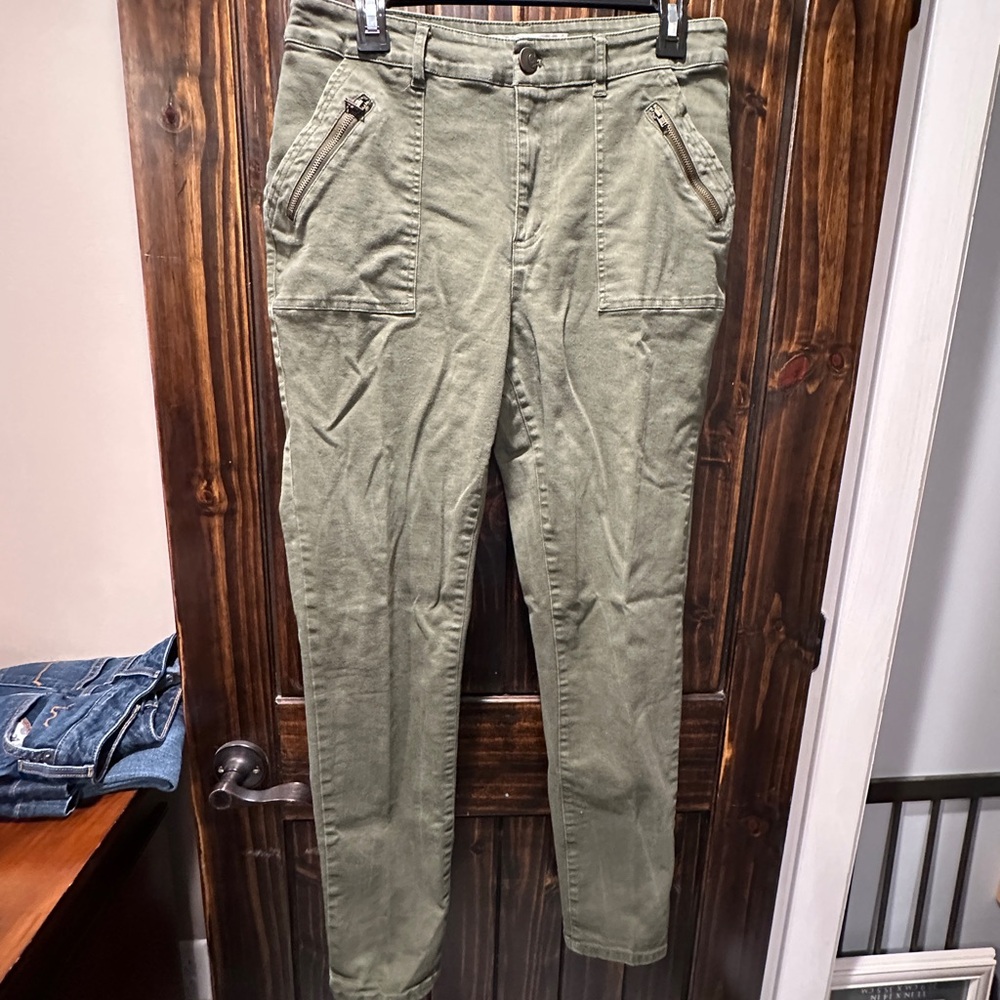 Cato Women's Straight Leg Jeans in Olive Green